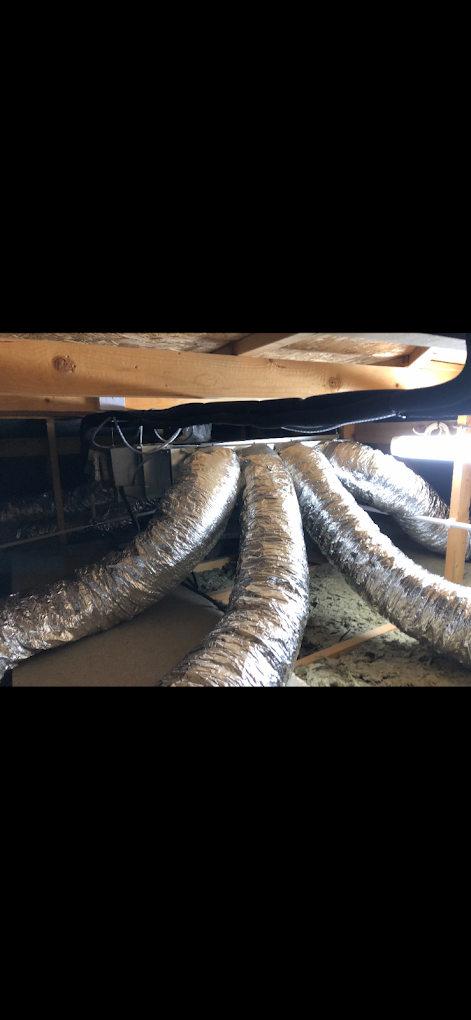 Insulated ductwork and air handling unit installation in an attic space
