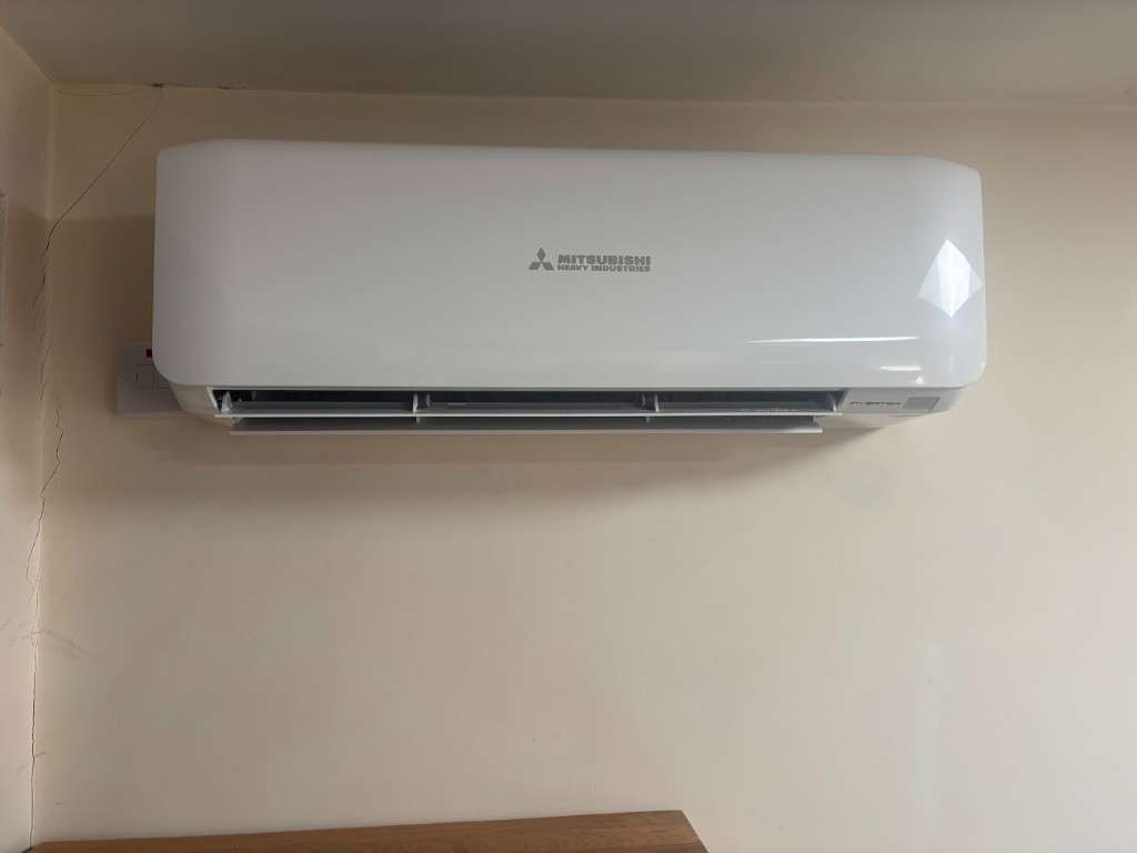Wall-mounted Mitsubishi indoor air conditioning unit